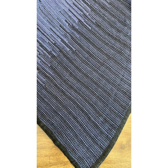 WHBM sz L/XL Sweater Ombre Poncho Asymmetrical Hem navy black metallic top cover - Picture 5 of 6